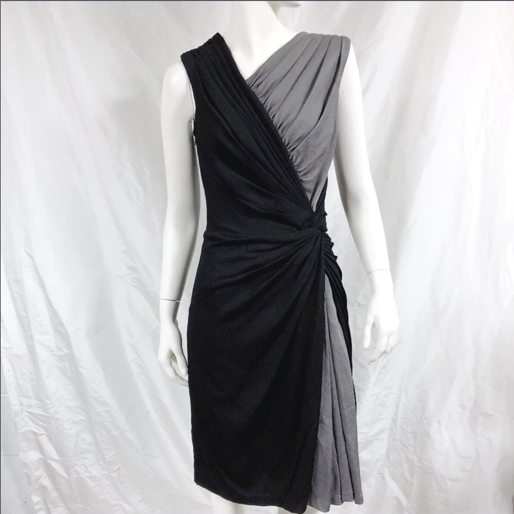 TADASHI SHOJI Ruched Sheath Knot Front Dress